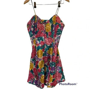 Sleep Solutions Vintage Baby Doll Teddy Floral Romper